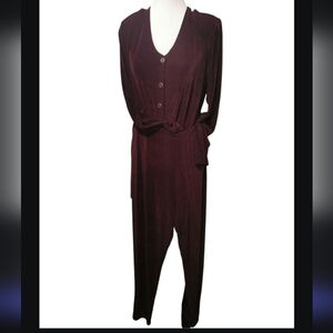 Vintage Never Worn Kim And Company Set 2 Pcs Medium Eggplant Burgundy Set